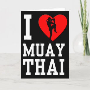 Ik hou van Muay Thai Hobby Boksen Vechters Martial Kaart
