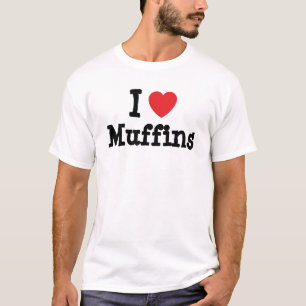 Ik hou van Muffins hart T-Shirt