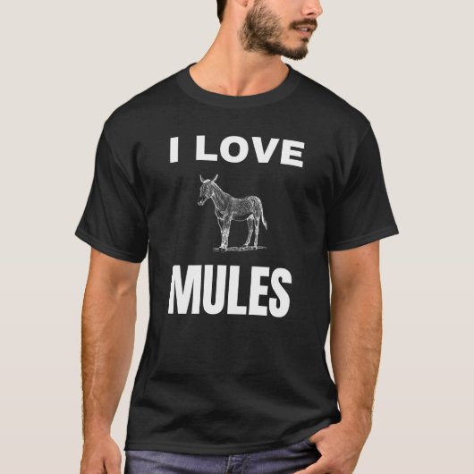 Ik hou van muilezels t-shirt (Voorkant)