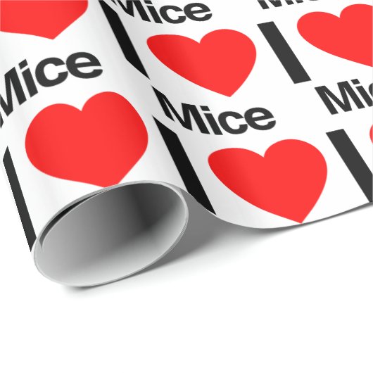 ik hou van muizen cadeaupapier (Rol Hoek)