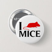 Ik hou van muizen ronde button 5,7 cm (Voorkant /achterkant)