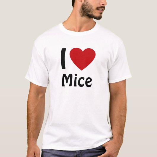 Ik hou van muizen t-shirt (Voorkant)