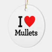 Ik hou van Mullets Keramisch Ornament (Links)