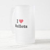 Ik hou van mullets matglas bierpul (Voorkant links)