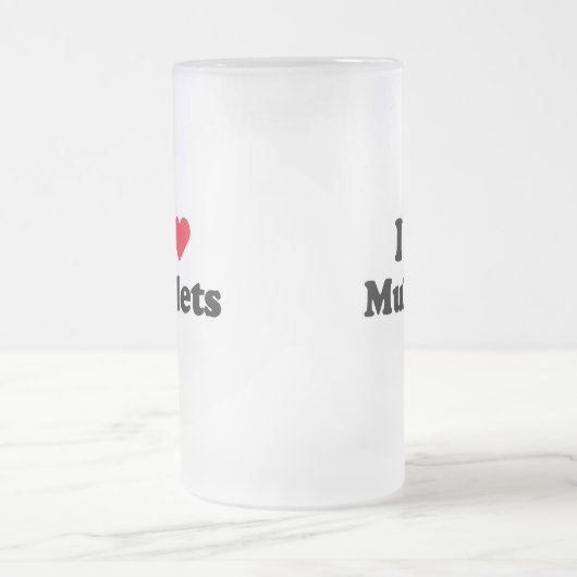 Ik hou van mullets matglas bierpul (Center)