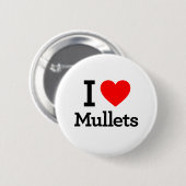 Ik hou van Mullets Ronde Button 5,7 Cm (Voorkant /achterkant)