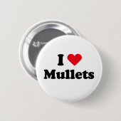 Ik hou van mullets ronde button 5,7 cm (Voorkant /achterkant)