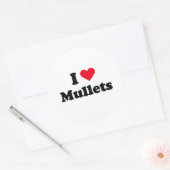 Ik hou van mullets ronde sticker (Envelop)