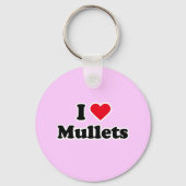 Ik hou van mullets sleutelhanger (Voorkant)
