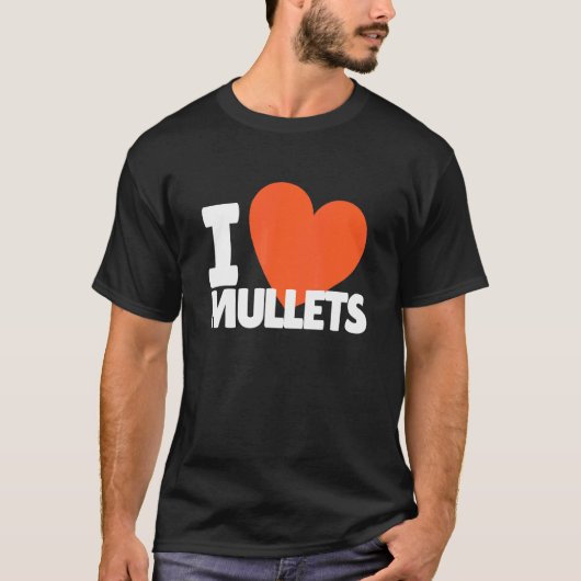 Ik hou van mullets t-shirt (Voorkant)