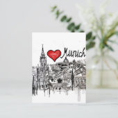 Ik hou van München Briefkaart (Staand voorkant)