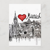Ik hou van München Briefkaart (Voorkant)