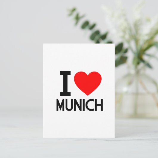 Ik hou van München Briefkaart (Staand voorkant)