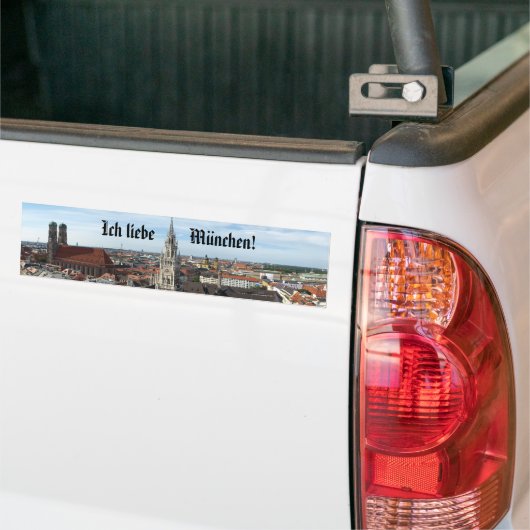 "Ik hou van München!" Bumpersticker (Op Truck)