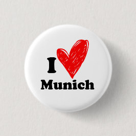 Ik hou van München Ronde Button 3,2 Cm