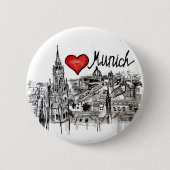 Ik hou van München Ronde Button 5,7 Cm (Voorkant)