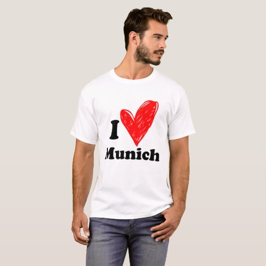 Ik hou van München T-Shirt (Voorkant volledig)