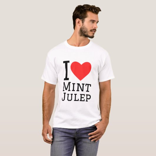 Ik hou van munt julep t-shirt (Voorkant volledig)