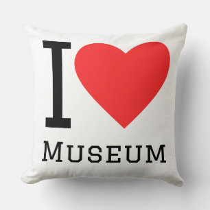 Ik hou van museum kussen