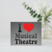 Ik hou van Musical Theater Briefkaart (Staand voorkant)