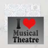 Ik hou van Musical Theater Briefkaart (Voorkant / Achterkant)
