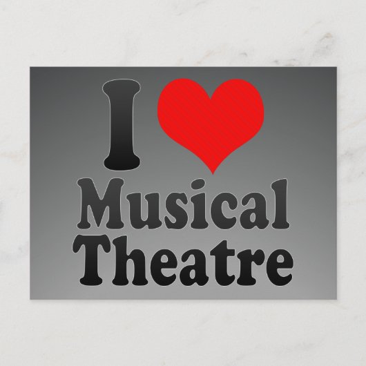 Ik hou van Musical Theater Briefkaart (Voorkant)
