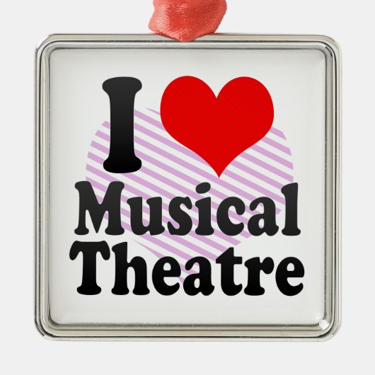 Ik hou van Musical Theater Metalen Ornament (Voorkant)