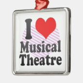 Ik hou van Musical Theater Metalen Ornament (Links)