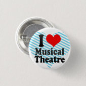 Ik hou van Musical Theater Ronde Button 3,2 Cm (Voorkant /achterkant)