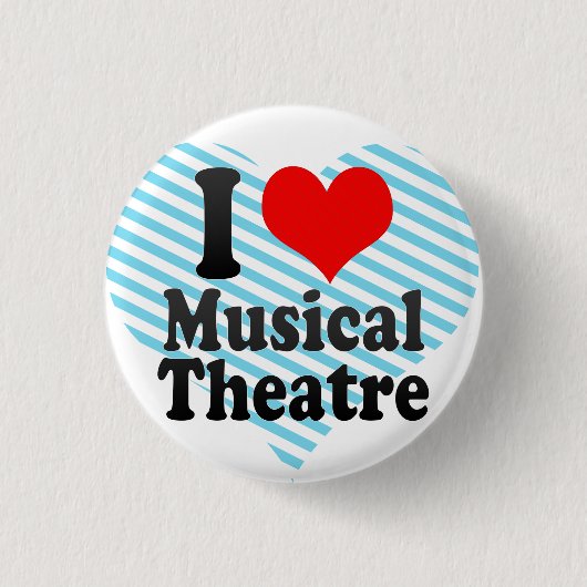 Ik hou van Musical Theater Ronde Button 3,2 Cm (Voorkant)