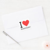 Ik hou van musicologie vierkante sticker (Envelop)