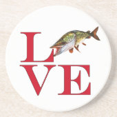 Ik hou van Muskie Zandsteen Onderzetter (Voorkant)