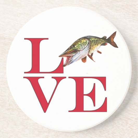 Ik hou van Muskie Zandsteen Onderzetter (Voorkant)