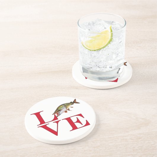 Ik hou van Muskie Zandsteen Onderzetter (Zijkant)