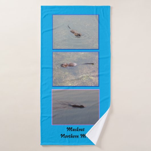 Ik hou van muskusratten badhanddoek (Badhanddoek)