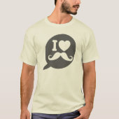 Ik hou van Mustache - bubble T-shirt (Voorkant)