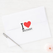 Ik hou van mutant vierkante sticker (Envelop)