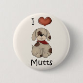 Ik hou van Mutts Boy Dog Button (Voorkant)