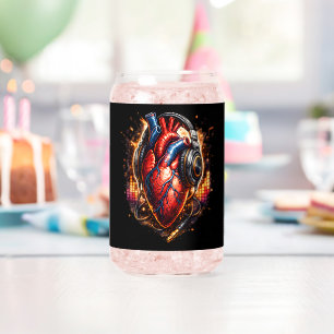Ik hou van muziek blikvorm glas