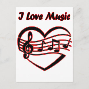 Ik hou van muziek briefkaart