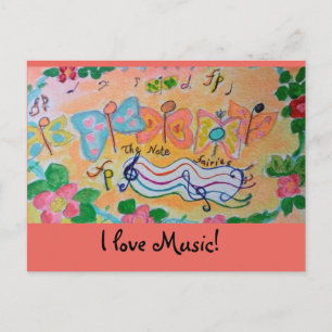 Ik hou van muziek! briefkaart