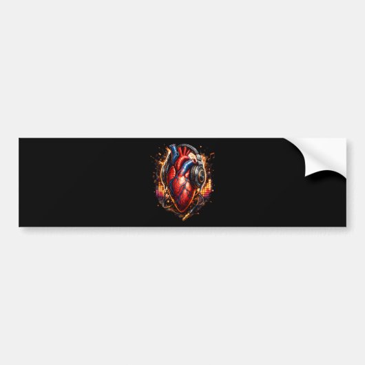 Ik hou van muziek bumpersticker (Voorkant)