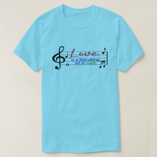 Ik hou van muziek, grappige cadeaus t-shirt (Design voorkant)
