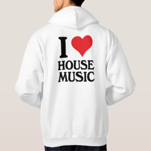 IK HOU VAN MUZIEK HOODIE (Achterkant)
