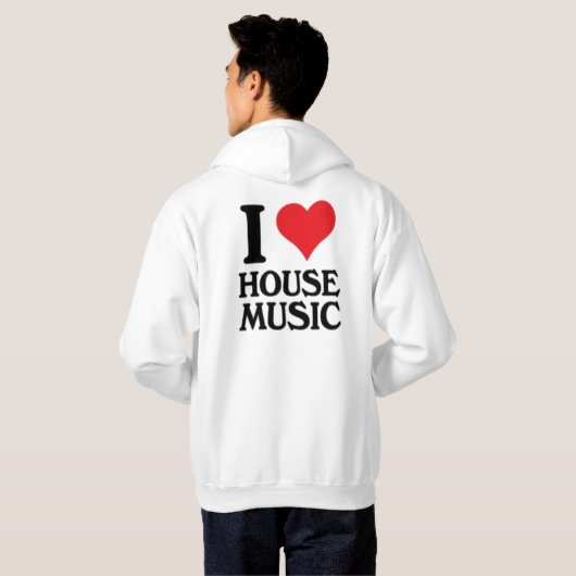 IK HOU VAN MUZIEK HOODIE (Achterkant volledig)