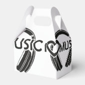 Ik hou van muziek hoofdtelefoon bedankdoosjes (Voorkant Zijde)