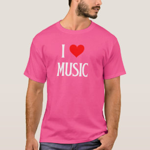Ik hou van muziek in Heart Music Muzikant Composer T-shirt