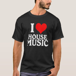 IK HOU VAN MUZIEK IN HUIS - Donker. T-shirt