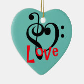 Ik hou van muziek keramisch ornament (Rechts)