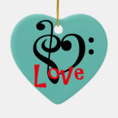 Ik hou van muziek keramisch ornament (Achterkant)
